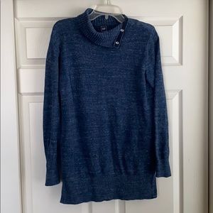 Blue tunic sweater